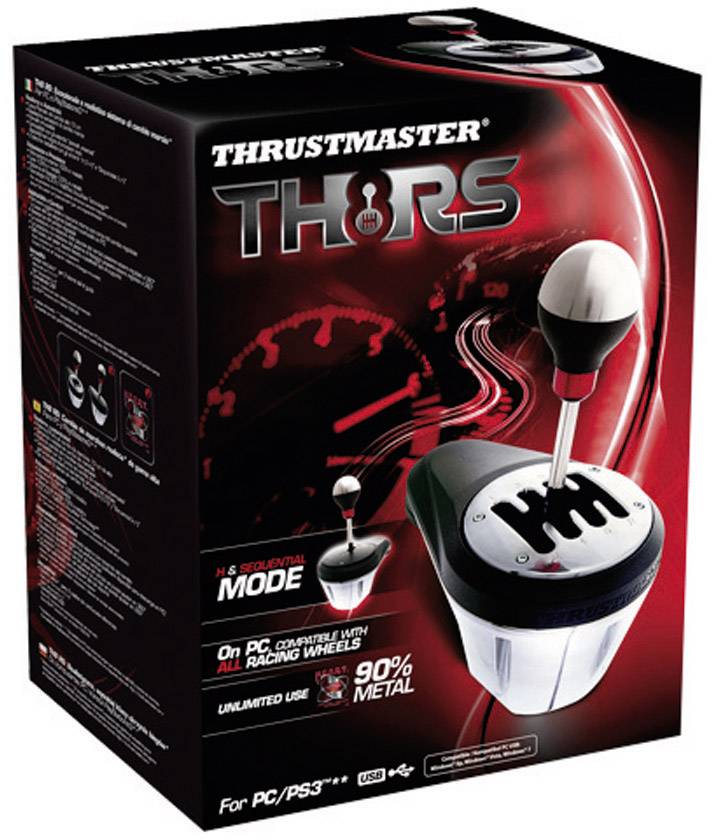 Thrustmaster TH8RS Gangschaltung USB PC, PlayStation 3 Schwarz, Silber