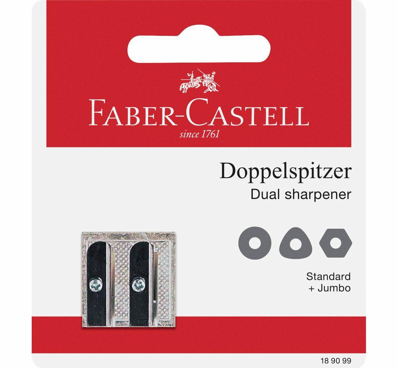 FABER-CASTELL - Metalldoppelspitzer Blisterkarte