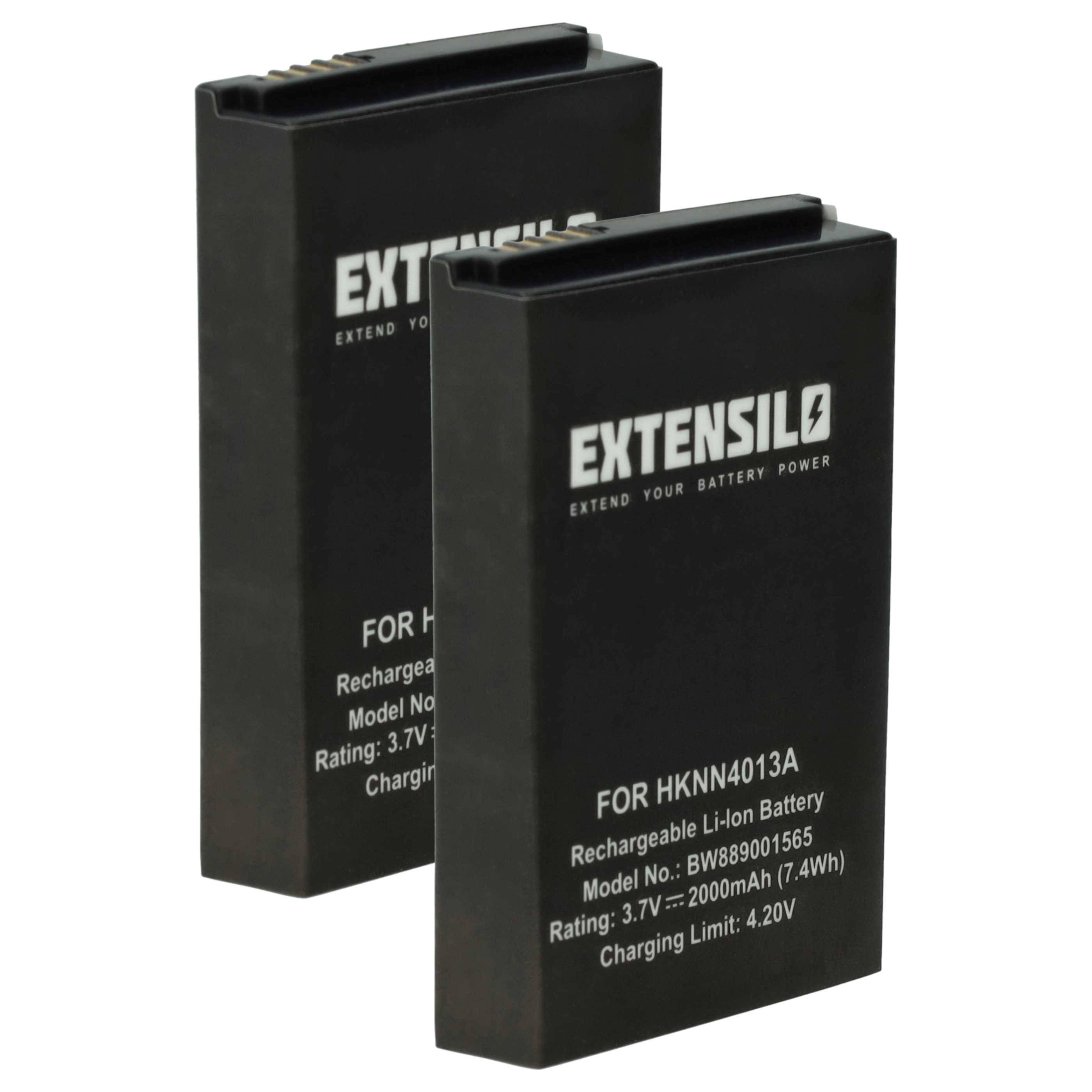 EXTENSILO 2x Akku Ersatz für Motorola PMNN4468A, PMNN4468B, PMNN4578A, PMNN4468B für Funkgerät, Walkie Talkie (2000 mAh