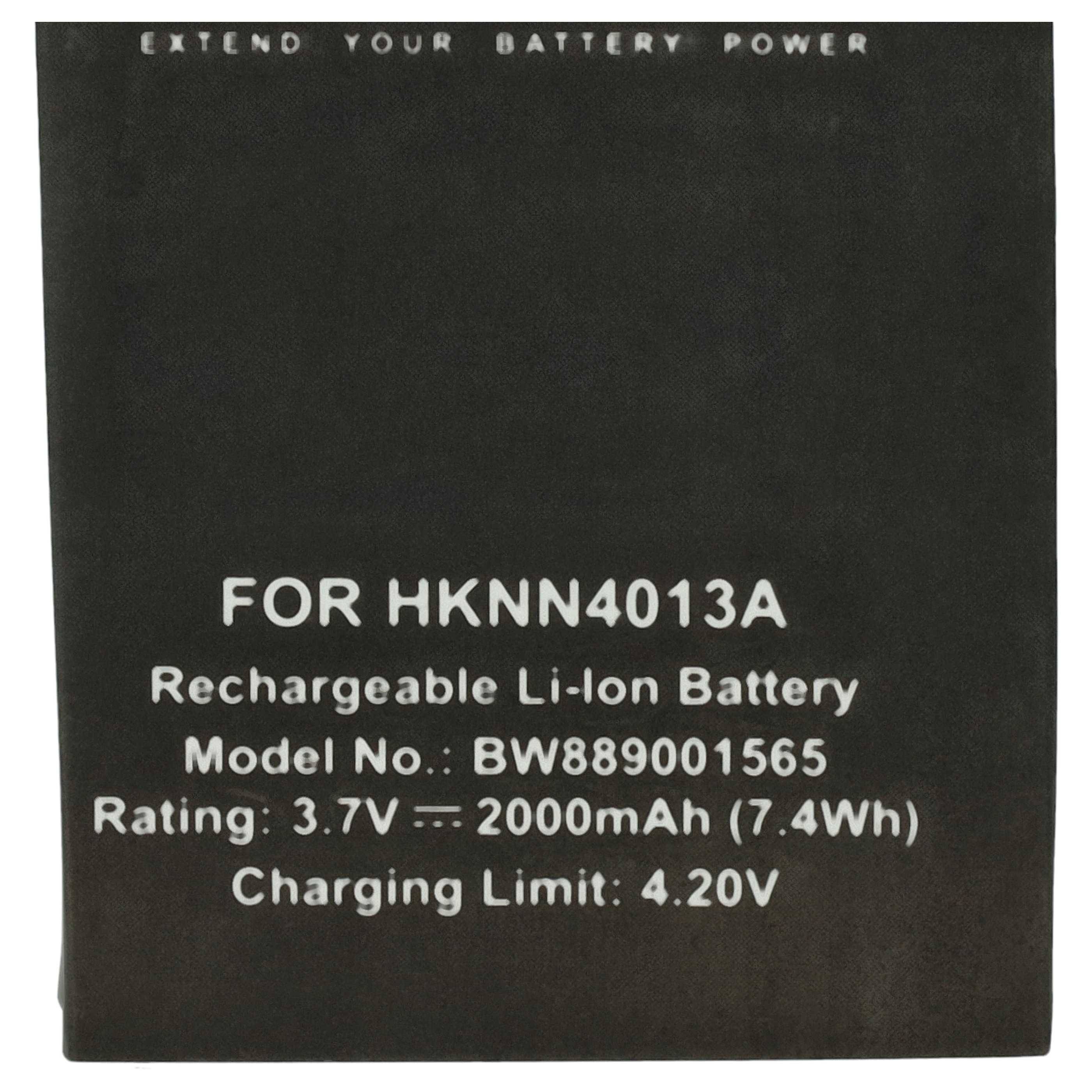 EXTENSILO 2x Akku Ersatz für Motorola SNN5759, SNN5762A, SNN5759, SNN5762, PMNN4578A für Funkgerät, Walkie Talkie (2000
