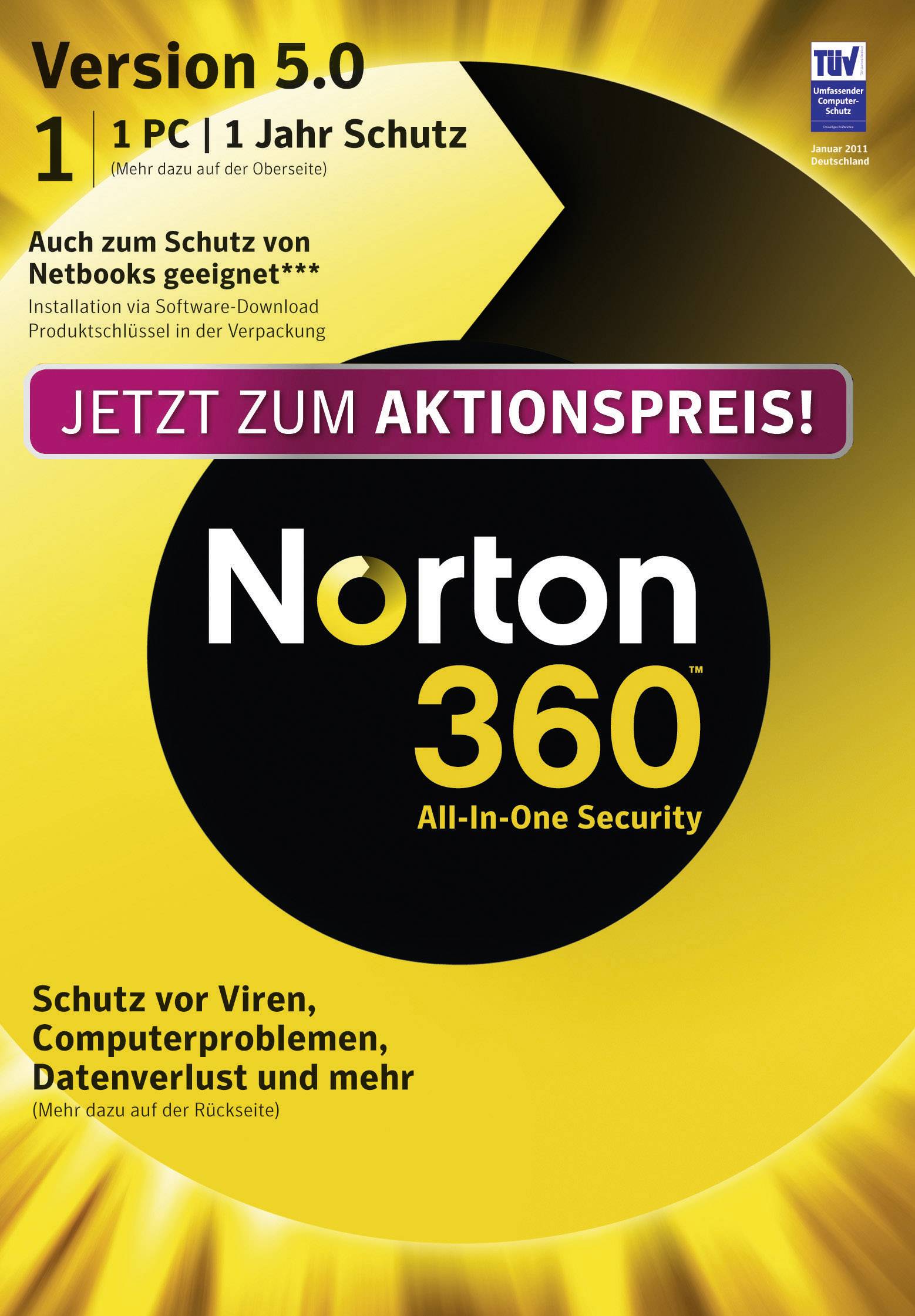 Norton Life Lock Norton 360 Version 5.0   Sicherheits-Software