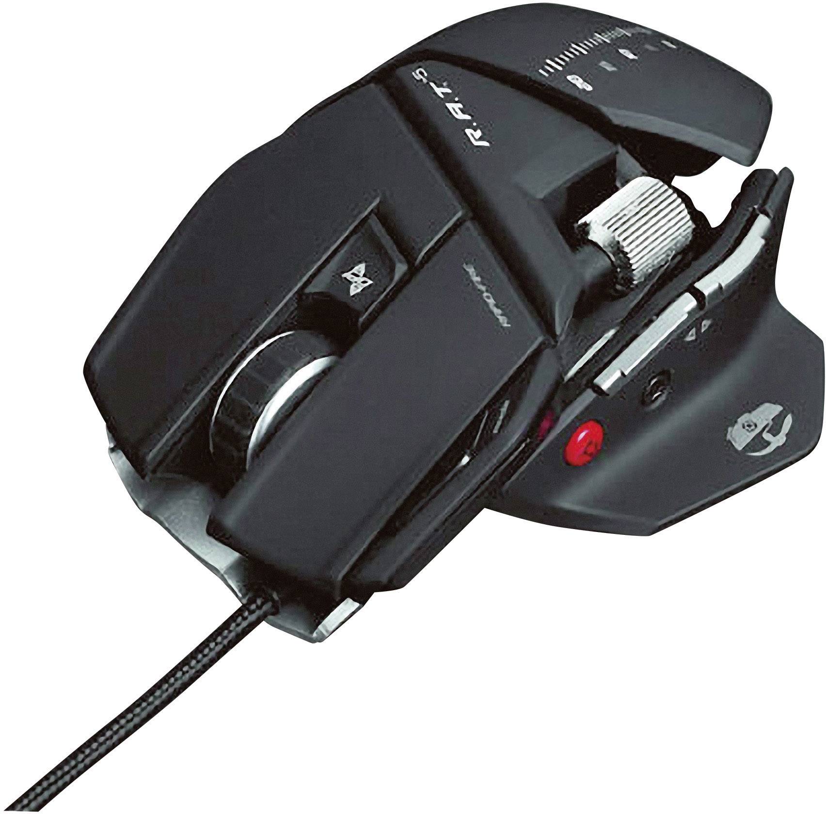 MadCatz R.A.T.5 Gaming-Maus USB Laser Schwarz 6 Tasten 5600 dpi Gewichts-Tuning, Anpassbare Länge