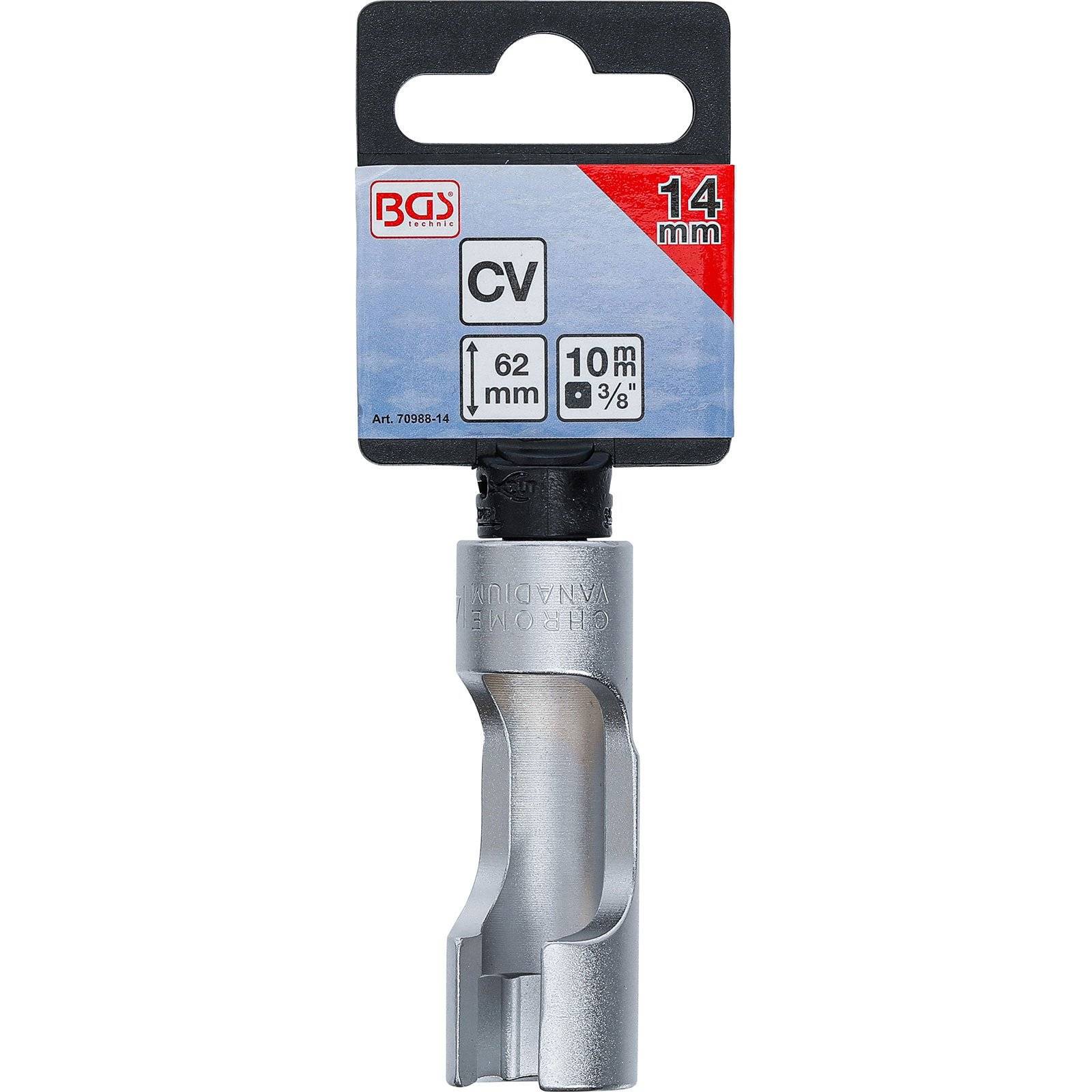 Spezial-Steckschlüssel-Einsatz, geschlitzt Antrieb Innenvierkant 10 mm (3/8") SW 14 mm