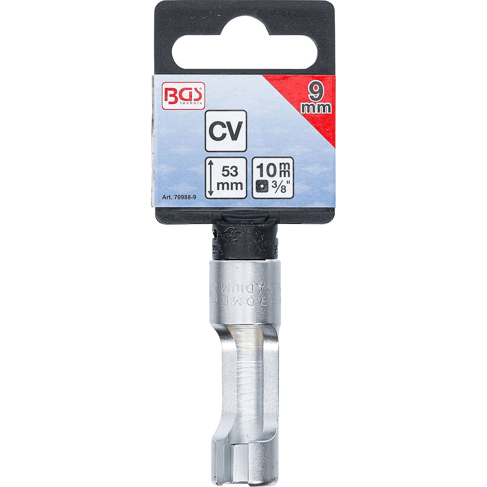 Spezial-Steckschlüssel-Einsatz, geschlitzt Antrieb Innenvierkant 10 mm (3/8") SW 9 mm