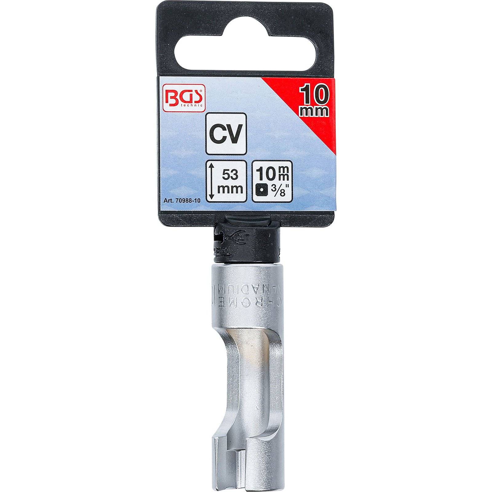 Spezial-Steckschlüssel-Einsatz, geschlitzt Antrieb Innenvierkant 10 mm (3/8") SW 10 mm