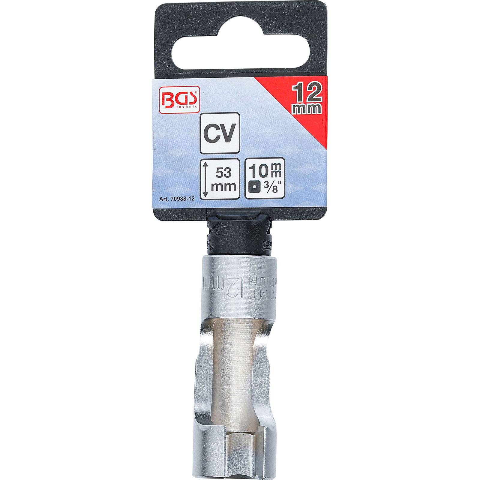 Spezial-Steckschlüssel-Einsatz, geschlitzt Antrieb Innenvierkant 10 mm (3/8") SW 12 mm