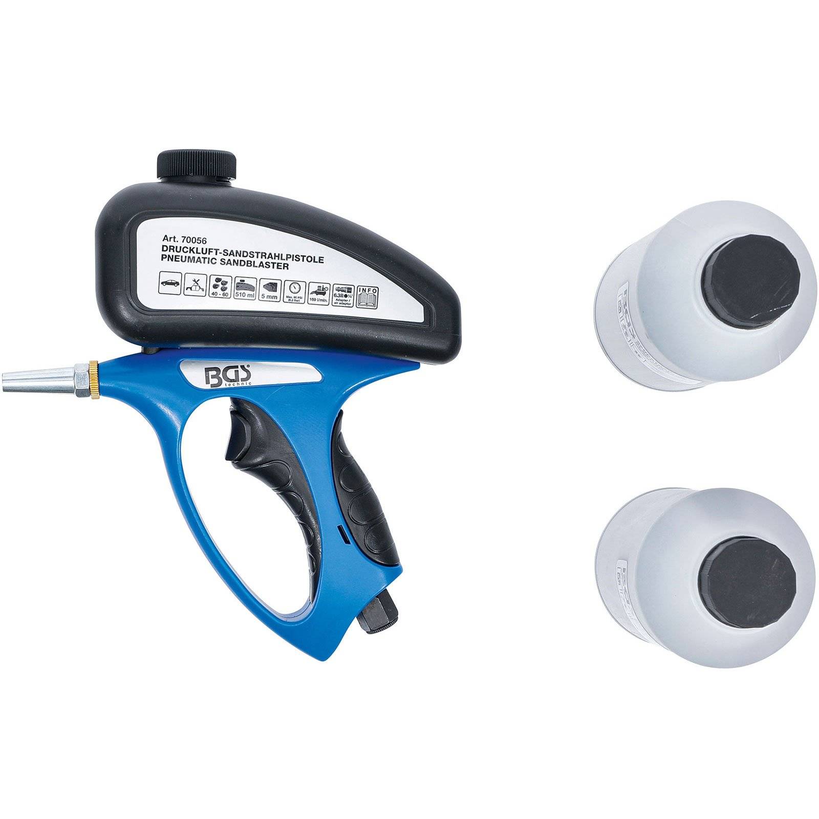 Druckluft-Sandstrahlpistole inkl. Zubehör 3-tlg.