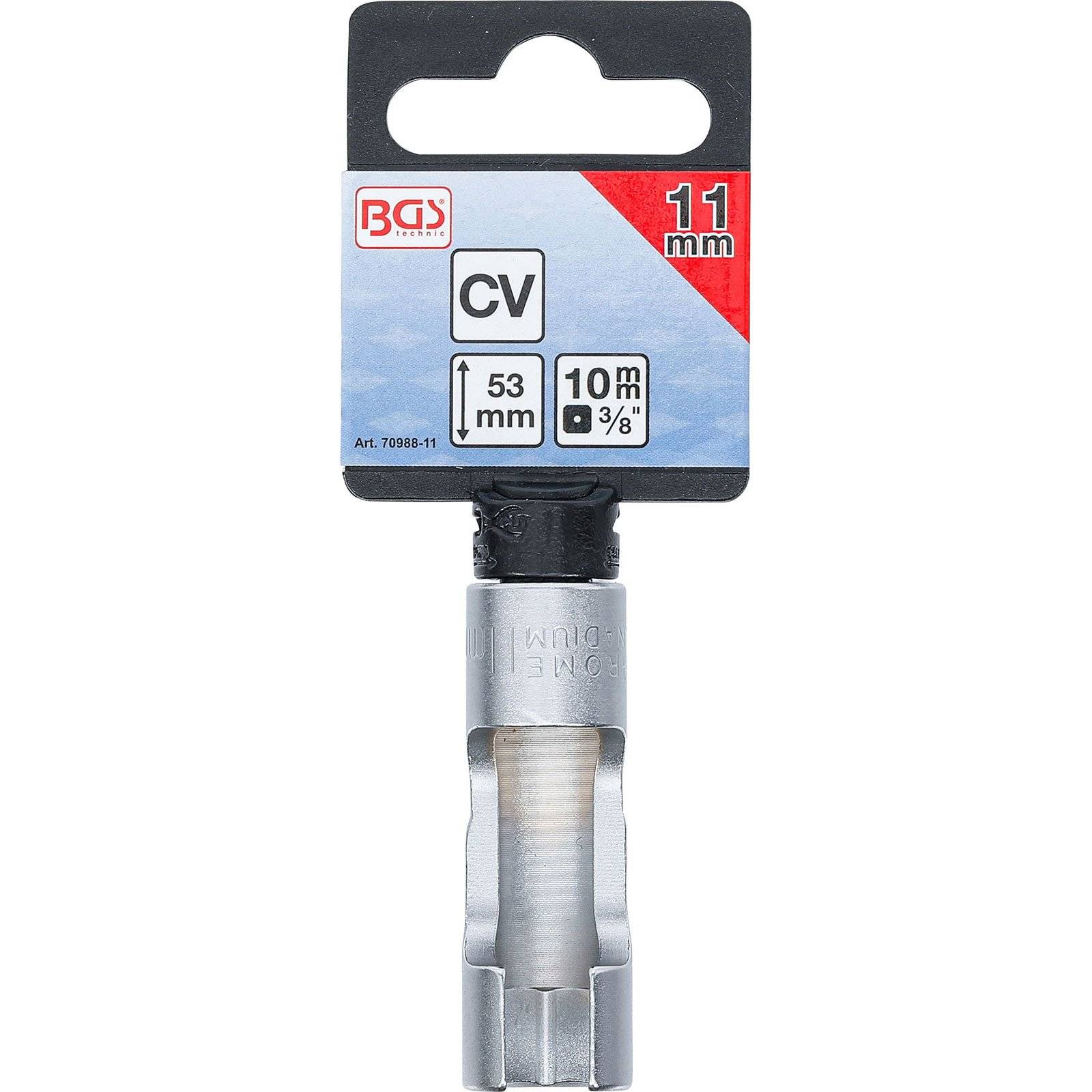 Spezial-Steckschlüssel-Einsatz, geschlitzt Antrieb Innenvierkant 10 mm (3/8") SW 11 mm