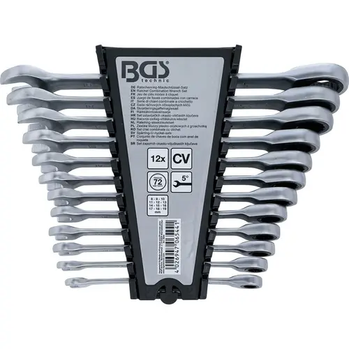 BGS Ratschenring-Maulschlüssel-Satz SW 8 - 19 mm 12tlg. - 6544 BGS Ratschenring-Maulschlüssel-Satz SW 8 - 19 mm 12tlg. - 6544