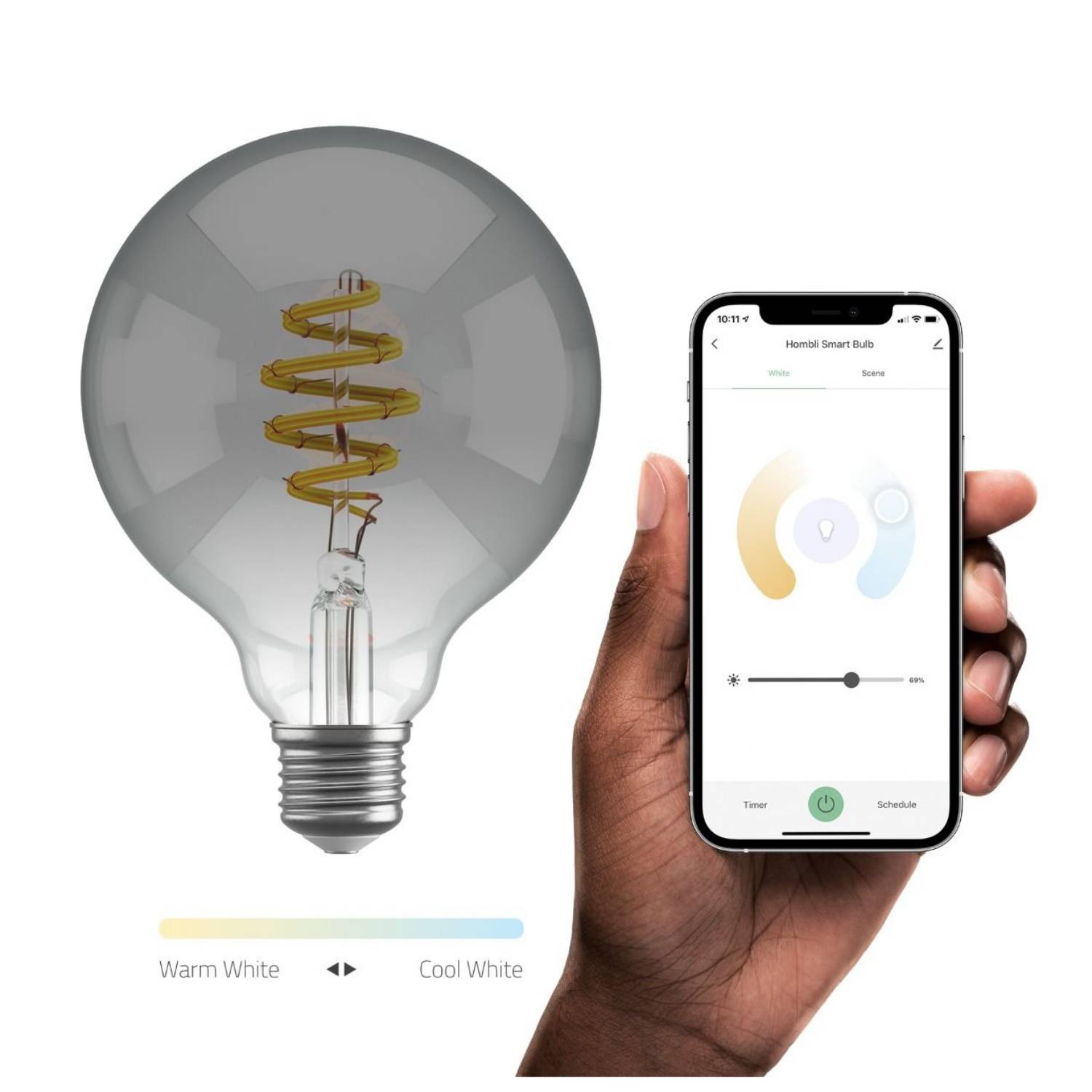 Smart Filament Bulb CCT E27 G95-Smokey