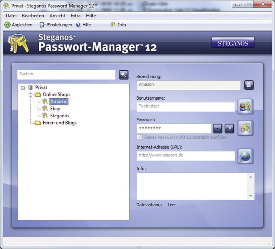 Avanquest Steganos Privacy Suite 2012 Vollversion, 1 Lizenz Windows Sicherheits-Software