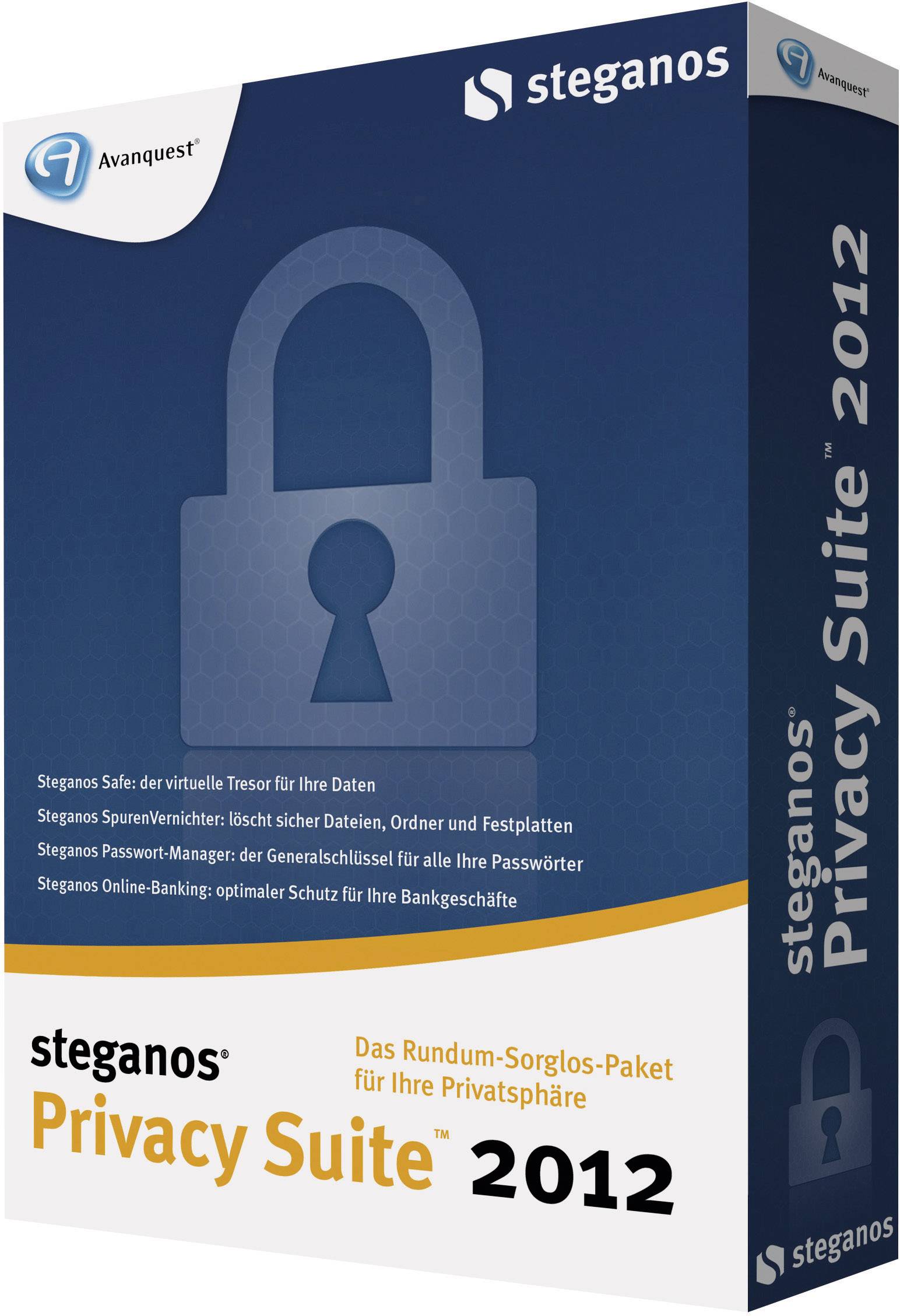 Avanquest Steganos Privacy Suite 2012 Vollversion, 1 Lizenz Windows Sicherheits-Software