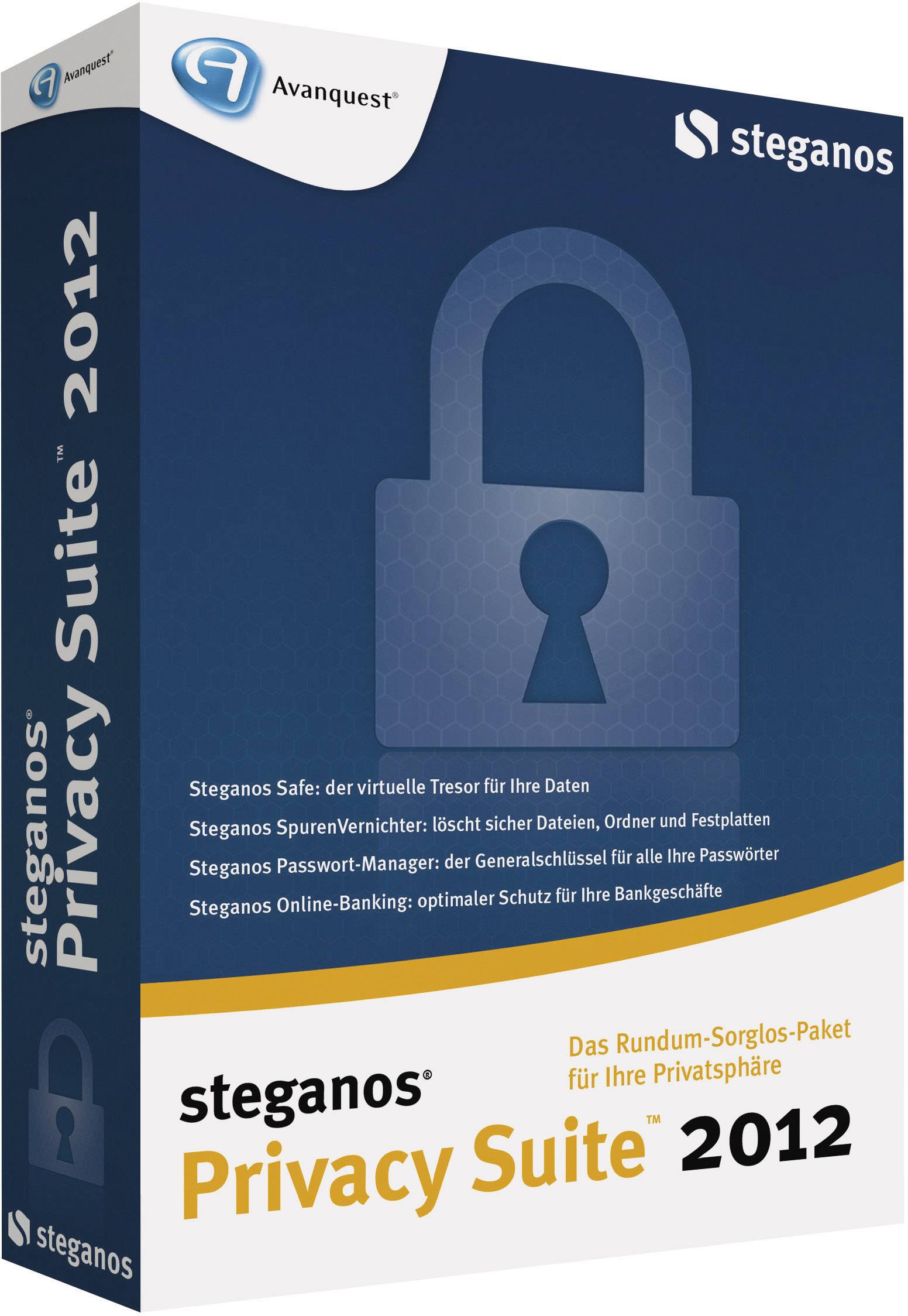 Avanquest Steganos Privacy Suite 2012 Vollversion, 1 Lizenz Windows Sicherheits-Software