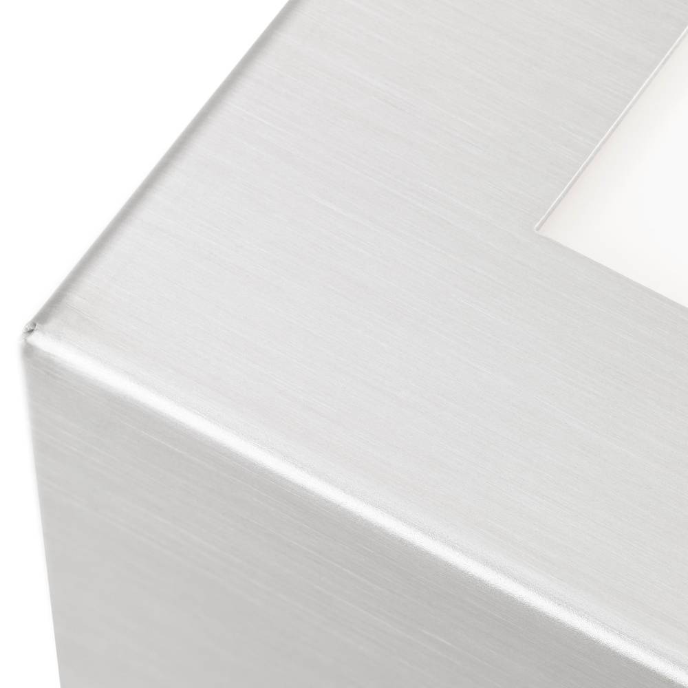 Eckige Außenwandleuchte Aqua Legendo Mini IP44 in Silber mit Bewegungsmelder [Gebraucht - Wie Neu]