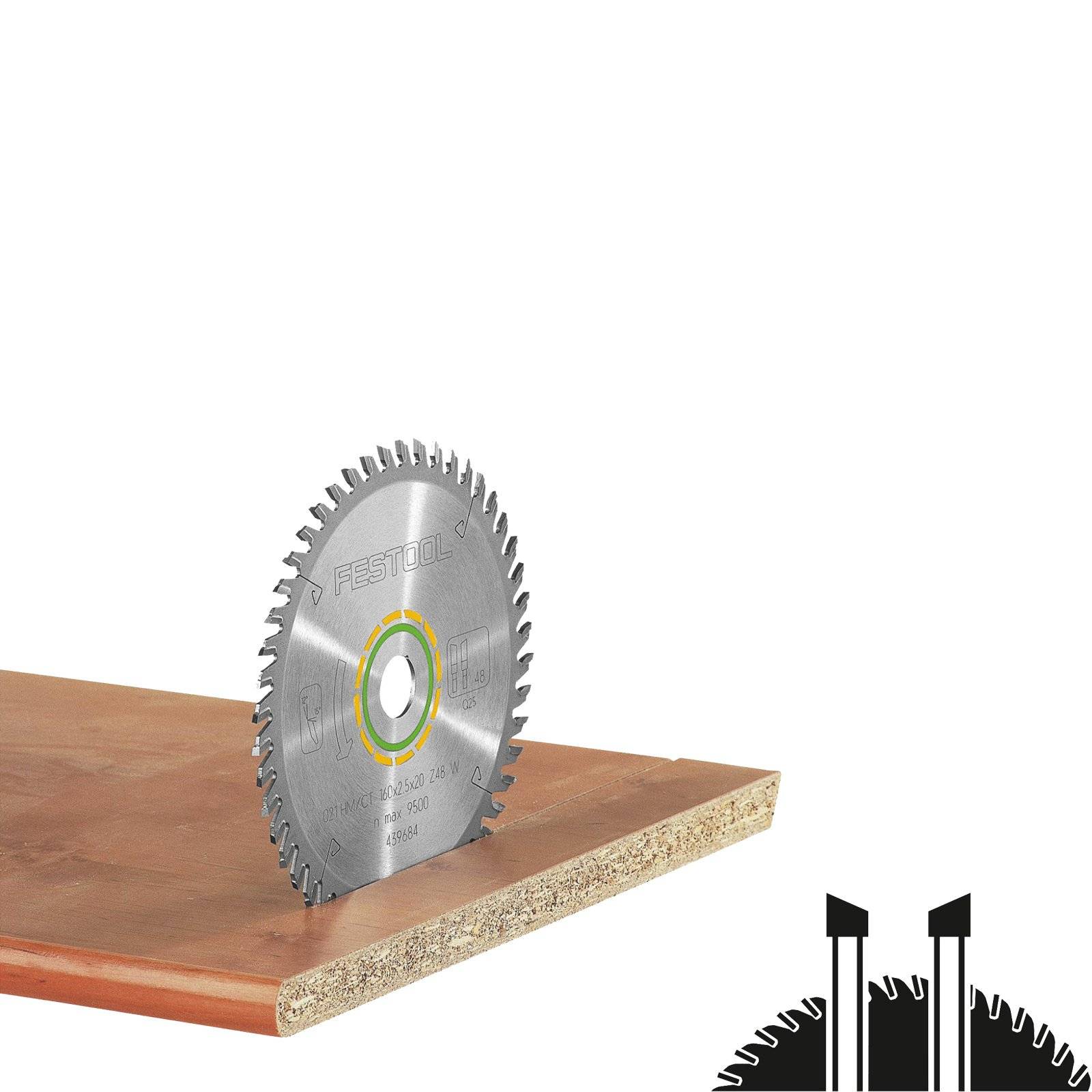 Festool Feinzahn Kreissägeblatt HW 190 x 2,4 FF Fast Fix W48 190 mm 48 Zähne ( 492050 )