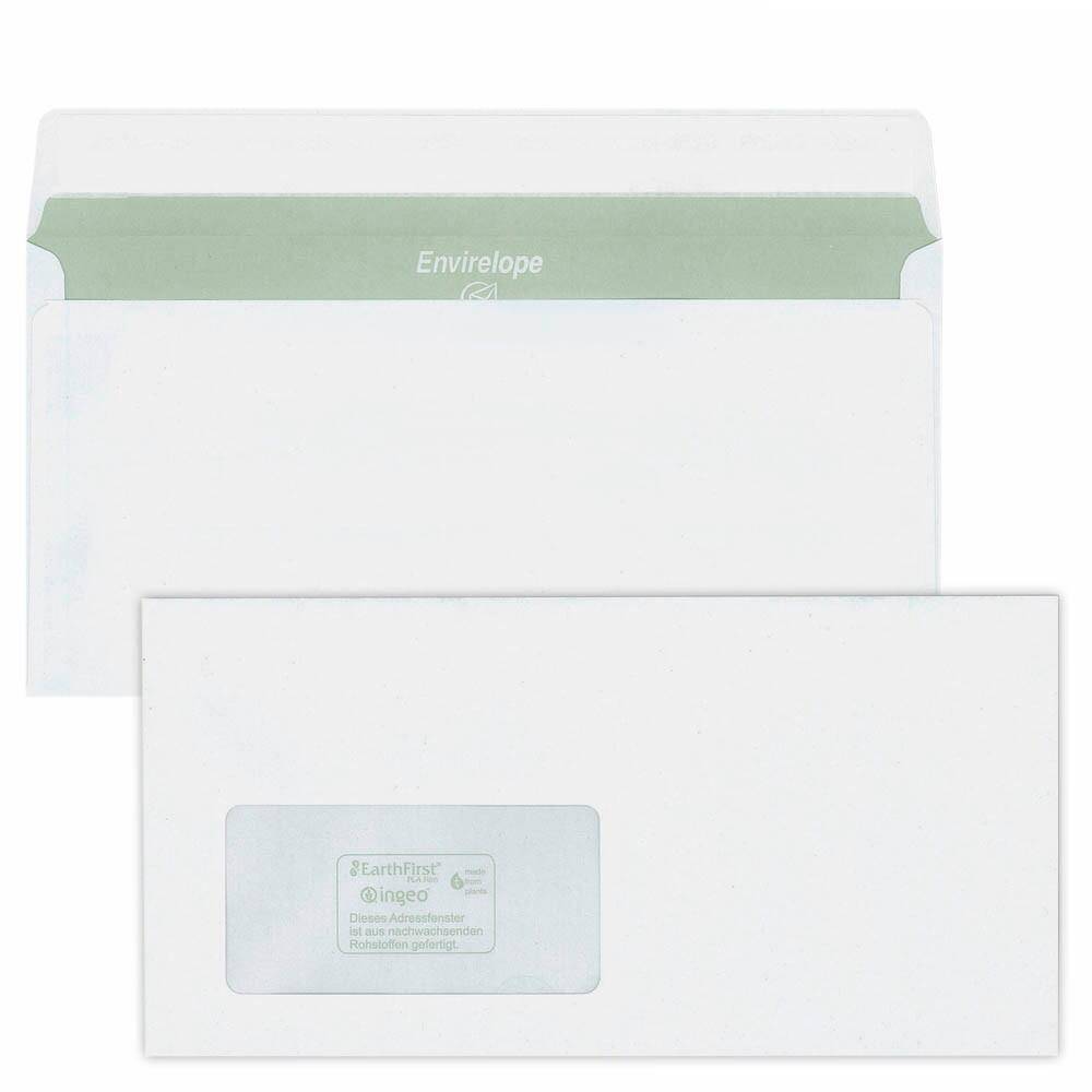 MAILmedia Briefumschläge Envirelope DIN lang+ mit Fenster - 500 Stück
