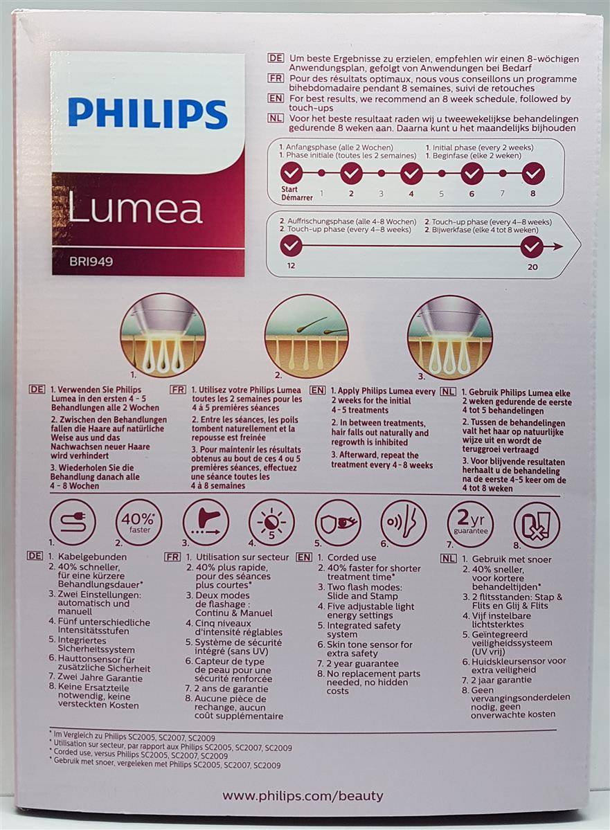 Philips BRI949/00 Lumea IPL 8000 Series HaarentfernungsgerÃ¤tBRI949/00