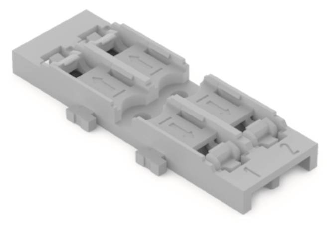 WAGO 221-2522 Befestigungsadapter, 2-fach,für Durchgangsverbinder mit 5