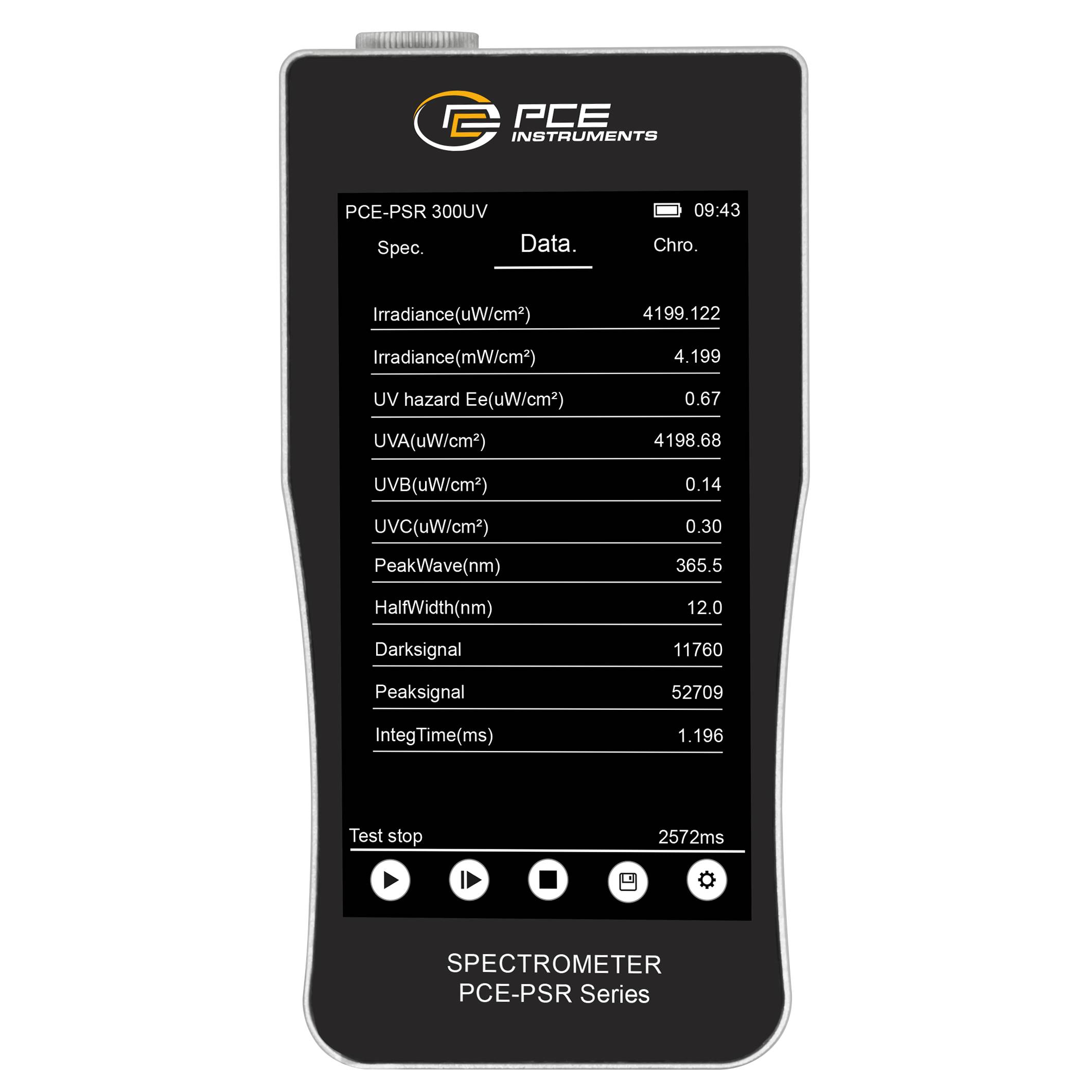 PCE Instruments PCE-PSR 300UV PCE-PSR 300UV Chromameter 0.001 - 5000 lx