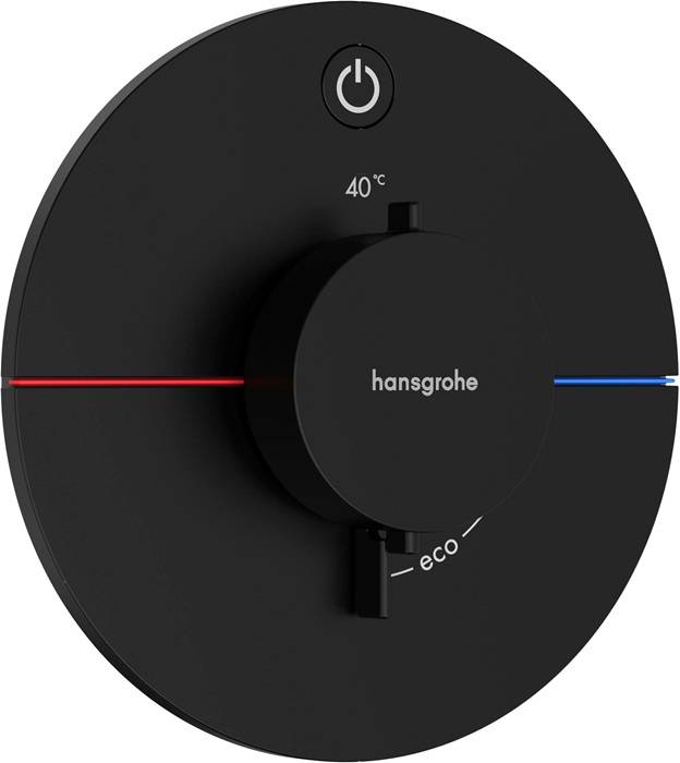 hansgrohe Shower Select Comfort S Thermostat Unterputz, Mattschwarz für 1 Verbraucher 20,3l/min
