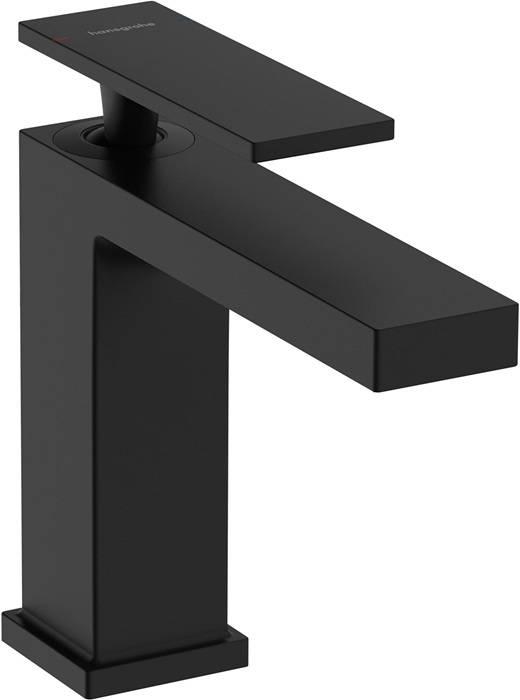 Hansgrohe Tecturis E Einhebel-Waschtischmischer 110mm, 4l/min, EcoSmartPlus, Zugstangen-Ablaufgarnitur, Mattschwarz