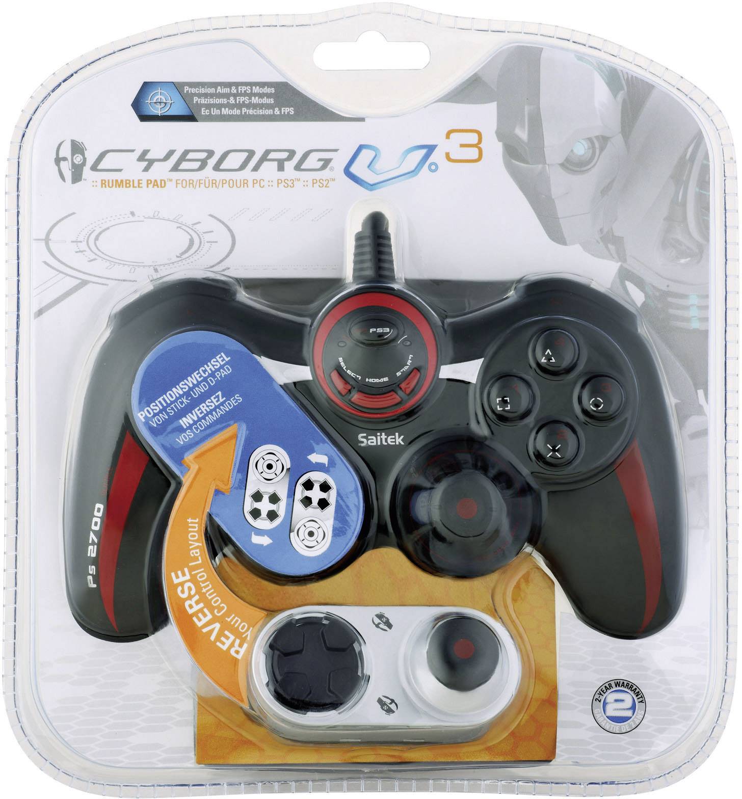 MadCatz Cyborg V.3 Rumble Pad PC, PlayStation 2, PlayStation 3