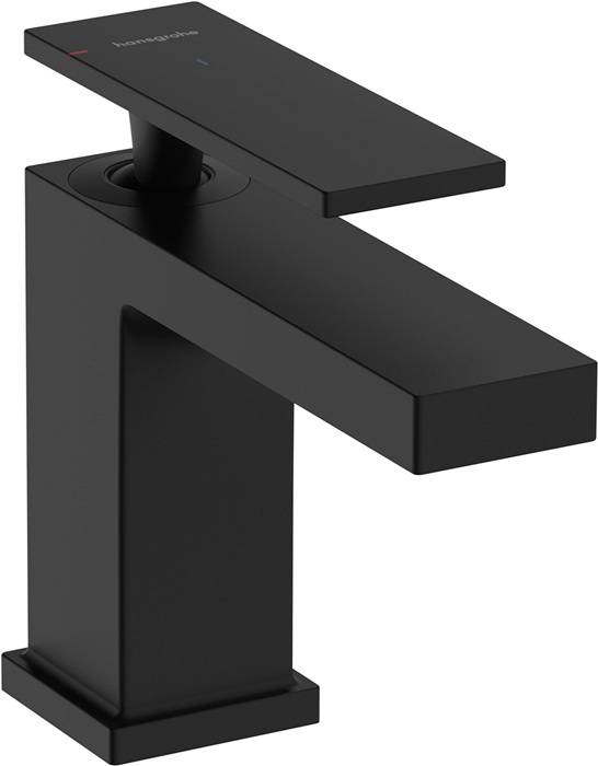 hansgrohe Tecturis E Einhebel-Waschtischmischer 80mm 4l/min CoolStart, Mattschwarz, EcoSmart plus mit