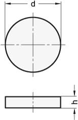 Rohmagnet in Scheibenform GN 55.2-SC-18-3 SmCo
