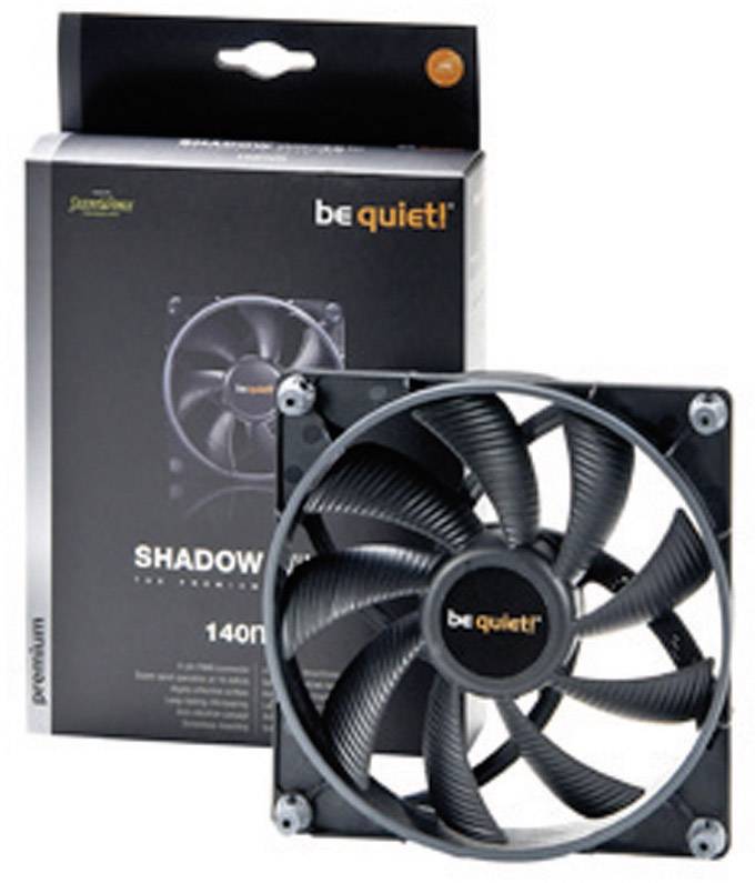 BeQuiet Shadow Wings Mid-Speed PC-Gehäuse-Lüfter Schwarz (B x H x T) 140 x 140 x 25mm