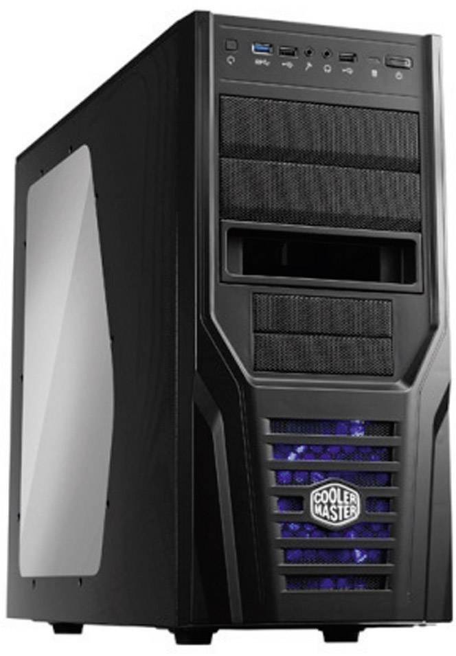 Cooler Master Elite 431K Plus Gehäuse Midi-Tower PC-Gehäuse Schwarz