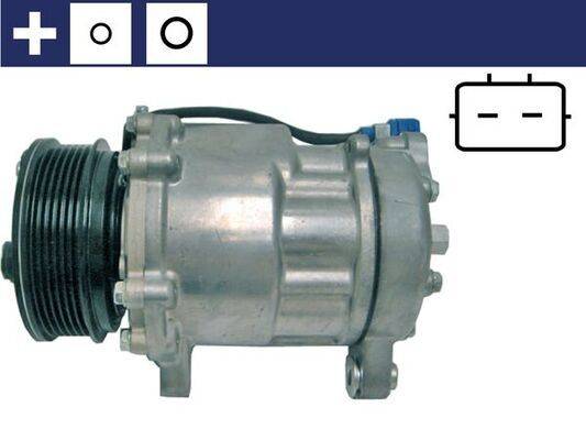 Klimakompressor 12 V Ø 100 mm MAHLE passend für u.a. VW LUPO