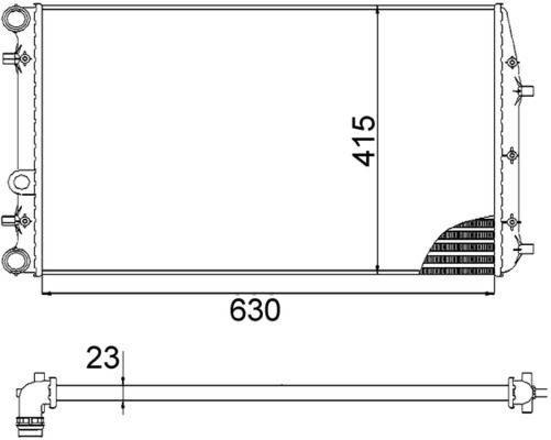 Mahle CR505000S Kühler, Motorkühlung