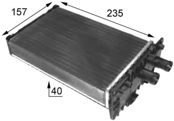 Wärmetauscher Innenraumheizung Alu 235 mm - 157 mm MAHLE für u.a. VW TRANSPORTER