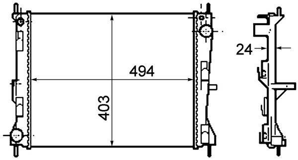 Mahle CR1691000P Kühler, Motorkühlung