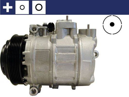 Klimakompressor 12 V Ø 120 mm MAHLE für u.a. MERCEDES-BENZ E-KLASSE