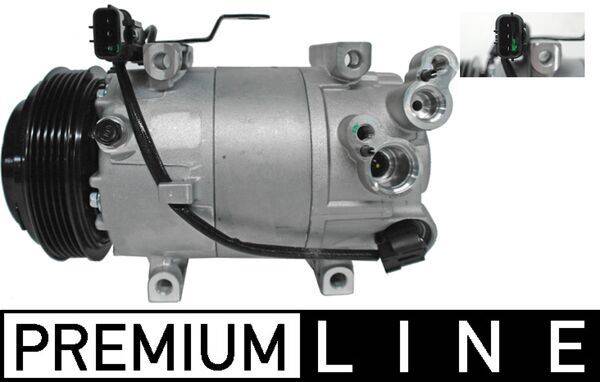 Klimakompressor 12 V Ø 115 mm MAHLE passend für u.a. HYUNDAI i10