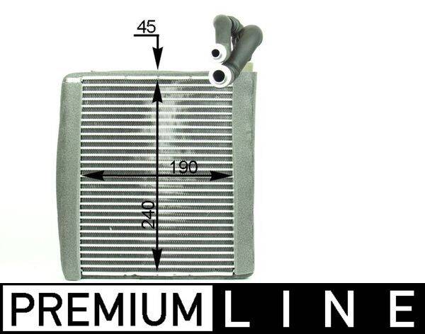 Verdampfer Klima Rohre parallel 190 mm - 45 mm MAHLE für u.a. FORD FOCUS