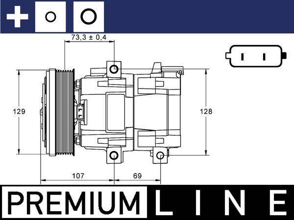 Mahle ACP855000P Kompressor, Klimaanlage