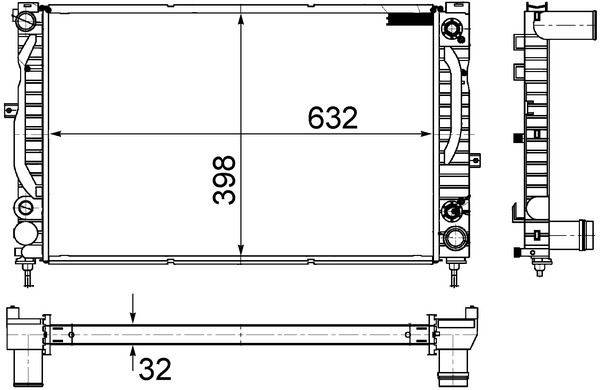 Mahle CR1414000S Kühler, Motorkühlung