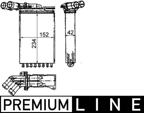 Mahle AH116000P Wärmetauscher, Innenraumheizung