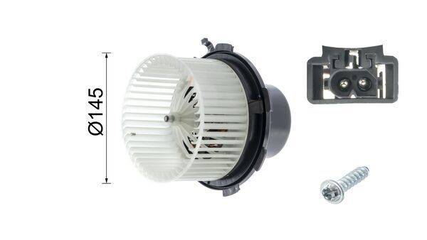 Innenraumgebläse 12 V 127 W Ø 145 mm 2-polig MAHLE für u.a. MB SPRINTER