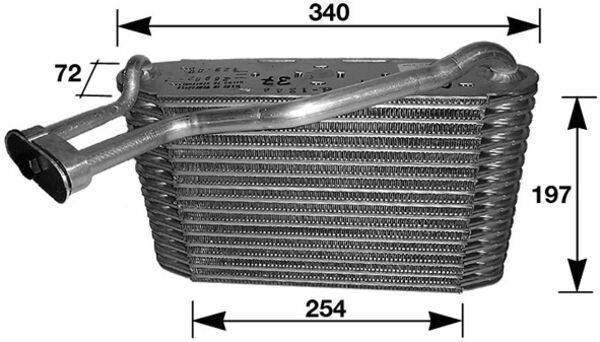 Mahle AE34000S Verdampfer, Klimaanlage