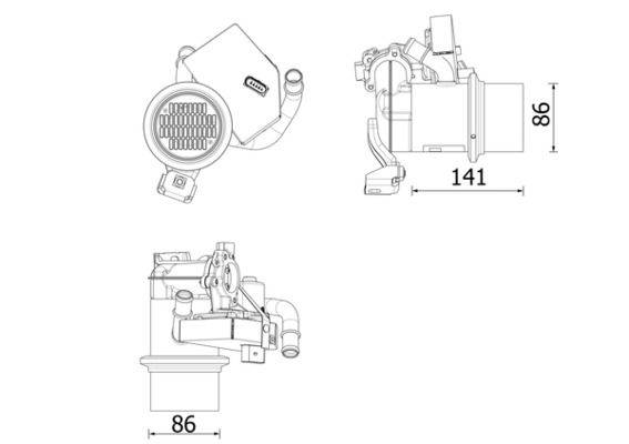 Mahle CE14000P Kühler, Abgasrückführung