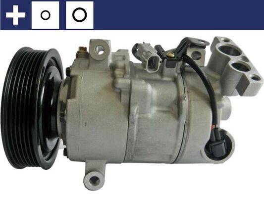 Klimakompressor 12 V Ø 125 mm MAHLE passend für u.a. RENAULT MEGANE