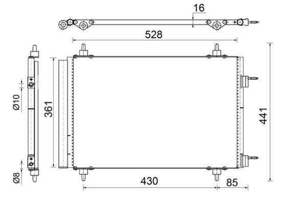 Mahle AC554000S Kondensator, Klimaanlage