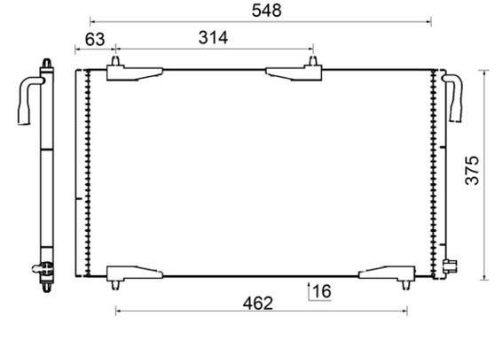 Mahle AC501000S Kondensator, Klimaanlage