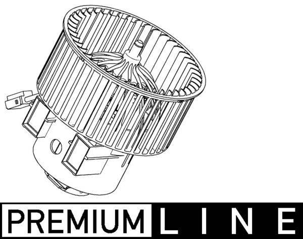 Innenraumgebläse 12 V 180 W Ø 133 mm 2-polig MAHLE für u.a. LAND ROVER EVOQUE