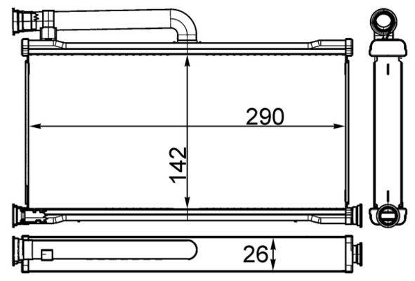 Mahle AH261000S Wärmetauscher, Innenraumheizung