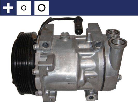 Klimakompressor 12 V Ø 130 mm MAHLE passend für u.a. ALFA ROMEO 156