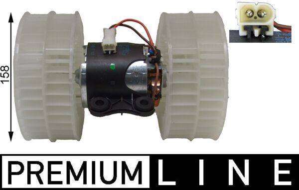 Innenraumgebläse 12 V 360 W Ø 158 mm 2-polig MAHLE für u.a. MERCEDES-BENZ VITO